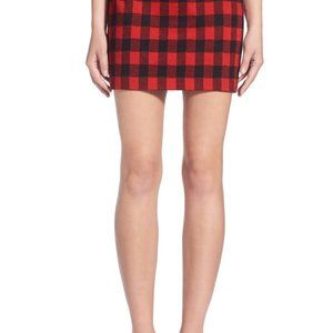 Madewell 'Bowery' Buffalo Check Miniskirt